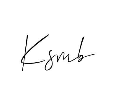 Make a beautiful signature design for name Ksmb. Use this online signature maker to create a handwritten signature for free. Ksmb signature style 2 images and pictures png