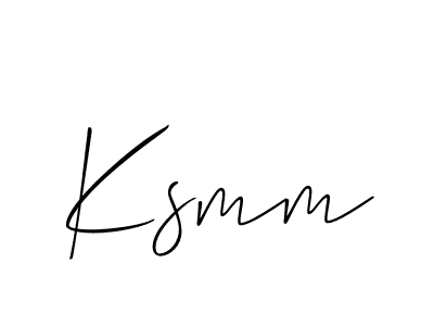 Design your own signature with our free online signature maker. With this signature software, you can create a handwritten (Allison_Script) signature for name Ksmm. Ksmm signature style 2 images and pictures png