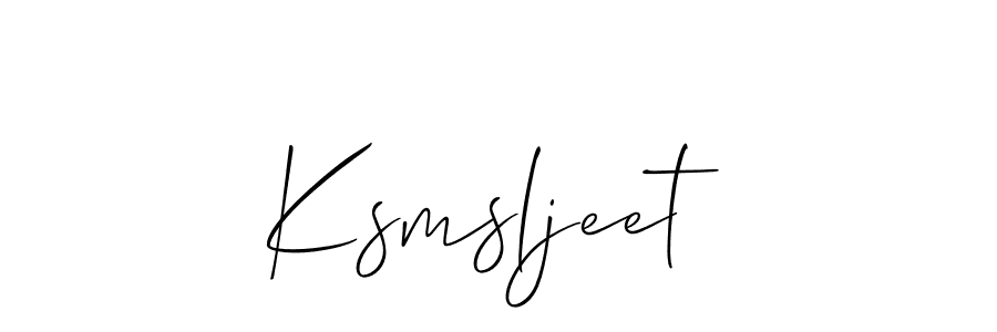 Make a beautiful signature design for name Ksmsljeet. With this signature (Allison_Script) style, you can create a handwritten signature for free. Ksmsljeet signature style 2 images and pictures png