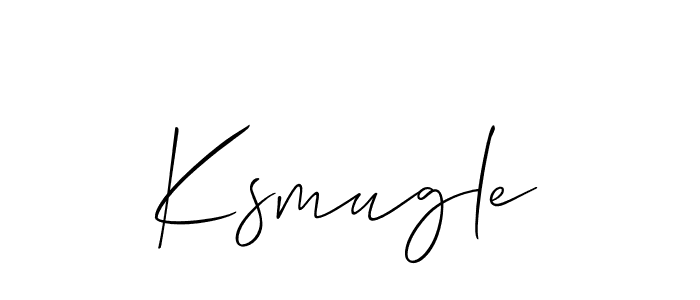 if you are searching for the best signature style for your name Ksmugle. so please give up your signature search. here we have designed multiple signature styles  using Allison_Script. Ksmugle signature style 2 images and pictures png