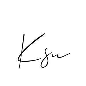 Also You can easily find your signature by using the search form. We will create Ksn name handwritten signature images for you free of cost using Allison_Script sign style. Ksn signature style 2 images and pictures png