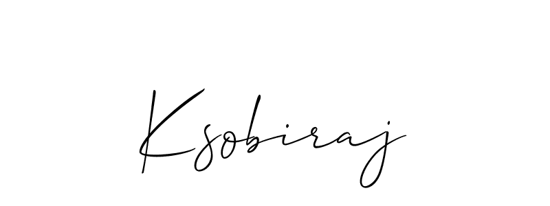 Allison_Script is a professional signature style that is perfect for those who want to add a touch of class to their signature. It is also a great choice for those who want to make their signature more unique. Get Ksobiraj name to fancy signature for free. Ksobiraj signature style 2 images and pictures png