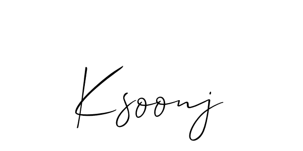 Also we have Ksoonj name is the best signature style. Create professional handwritten signature collection using Allison_Script autograph style. Ksoonj signature style 2 images and pictures png