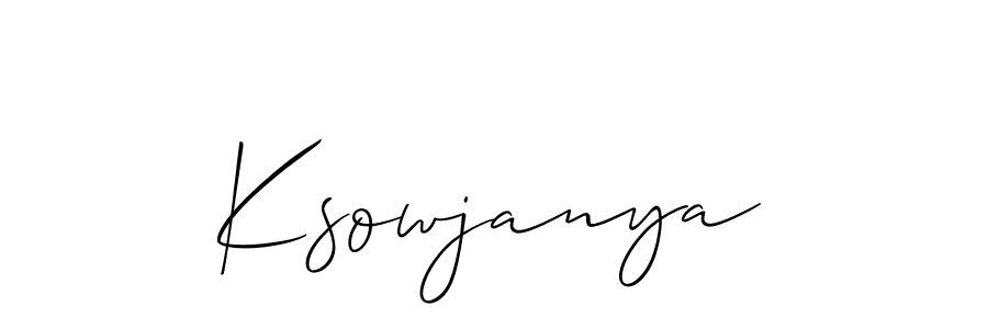 Also we have Ksowjanya name is the best signature style. Create professional handwritten signature collection using Allison_Script autograph style. Ksowjanya signature style 2 images and pictures png