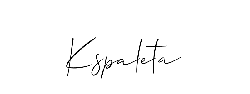 Best and Professional Signature Style for Kspaleta. Allison_Script Best Signature Style Collection. Kspaleta signature style 2 images and pictures png