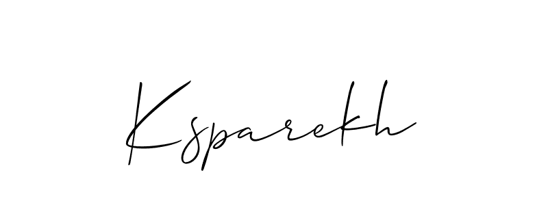 if you are searching for the best signature style for your name Ksparekh. so please give up your signature search. here we have designed multiple signature styles  using Allison_Script. Ksparekh signature style 2 images and pictures png