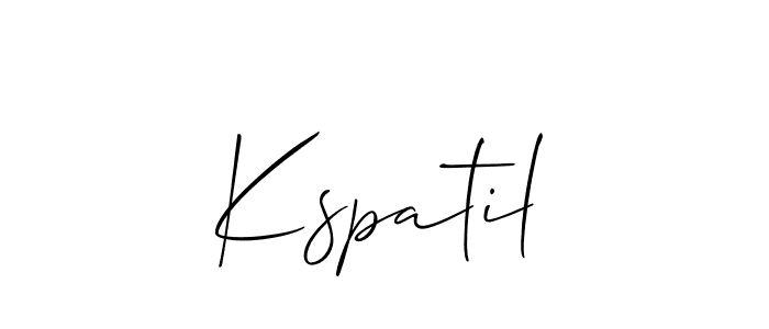 Make a short Kspatil signature style. Manage your documents anywhere anytime using Allison_Script. Create and add eSignatures, submit forms, share and send files easily. Kspatil signature style 2 images and pictures png