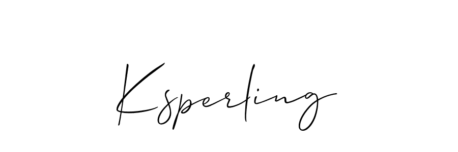 How to make Ksperling signature? Allison_Script is a professional autograph style. Create handwritten signature for Ksperling name. Ksperling signature style 2 images and pictures png