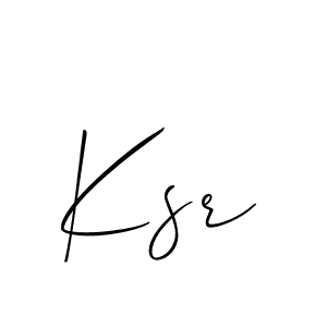 Also You can easily find your signature by using the search form. We will create Ksr name handwritten signature images for you free of cost using Allison_Script sign style. Ksr signature style 2 images and pictures png