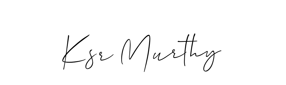 Also we have Ksr Murthy name is the best signature style. Create professional handwritten signature collection using Allison_Script autograph style. Ksr Murthy signature style 2 images and pictures png