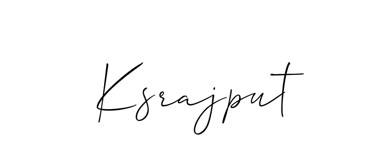 Design your own signature with our free online signature maker. With this signature software, you can create a handwritten (Allison_Script) signature for name Ksrajput. Ksrajput signature style 2 images and pictures png