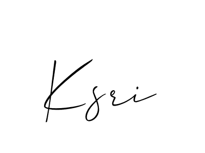 How to make Ksri signature? Allison_Script is a professional autograph style. Create handwritten signature for Ksri name. Ksri signature style 2 images and pictures png