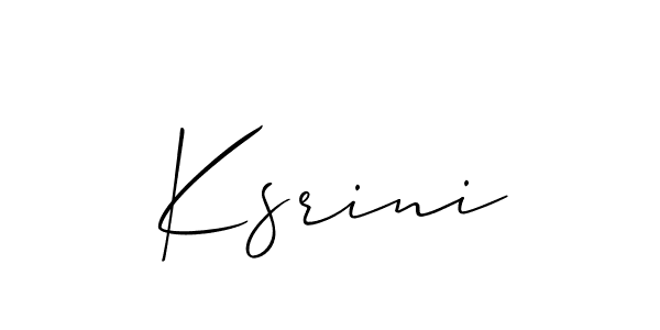 Also we have Ksrini name is the best signature style. Create professional handwritten signature collection using Allison_Script autograph style. Ksrini signature style 2 images and pictures png