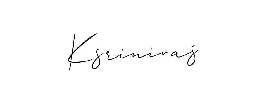 It looks lik you need a new signature style for name Ksrinivas. Design unique handwritten (Allison_Script) signature with our free signature maker in just a few clicks. Ksrinivas signature style 2 images and pictures png