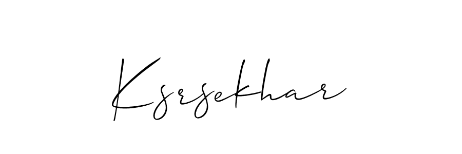 The best way (Allison_Script) to make a short signature is to pick only two or three words in your name. The name Ksrsekhar include a total of six letters. For converting this name. Ksrsekhar signature style 2 images and pictures png