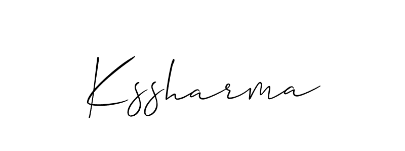 Create a beautiful signature design for name Kssharma. With this signature (Allison_Script) fonts, you can make a handwritten signature for free. Kssharma signature style 2 images and pictures png