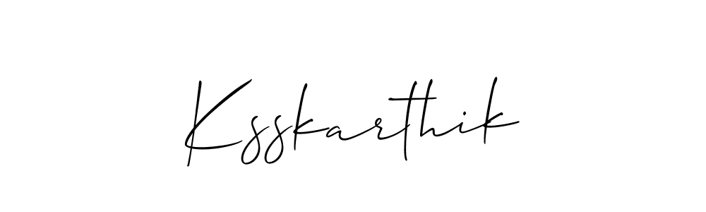 The best way (Allison_Script) to make a short signature is to pick only two or three words in your name. The name Ksskarthik include a total of six letters. For converting this name. Ksskarthik signature style 2 images and pictures png