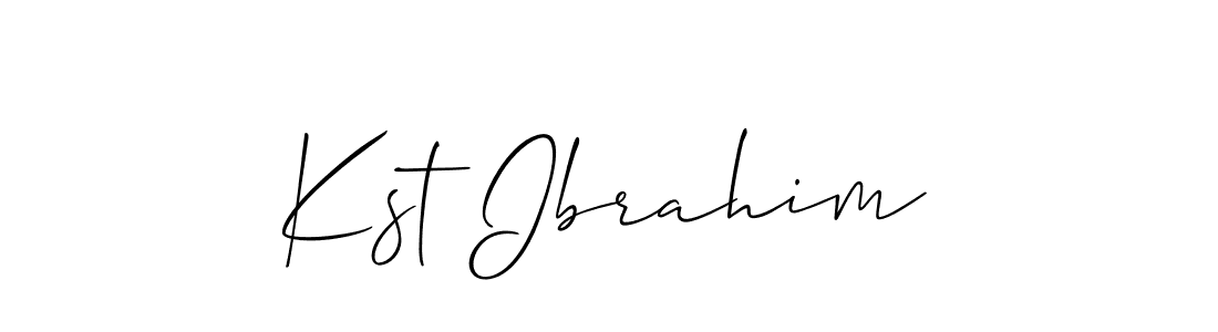 Design your own signature with our free online signature maker. With this signature software, you can create a handwritten (Allison_Script) signature for name Kst Ibrahim. Kst Ibrahim signature style 2 images and pictures png