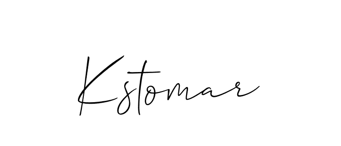 How to make Kstomar signature? Allison_Script is a professional autograph style. Create handwritten signature for Kstomar name. Kstomar signature style 2 images and pictures png