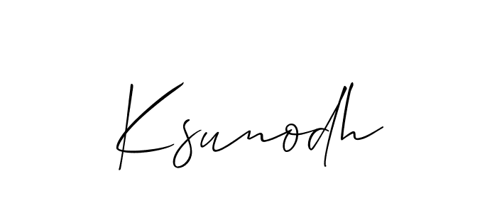 Make a short Ksunodh signature style. Manage your documents anywhere anytime using Allison_Script. Create and add eSignatures, submit forms, share and send files easily. Ksunodh signature style 2 images and pictures png