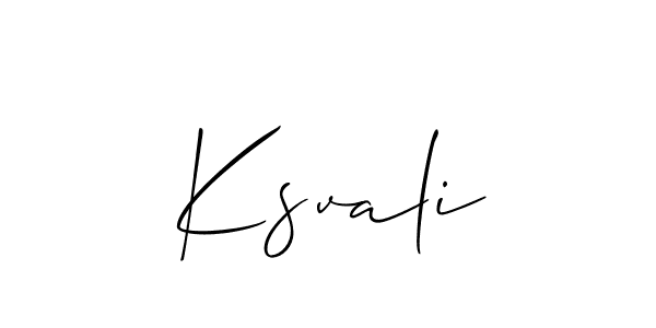 Make a beautiful signature design for name Ksvali. Use this online signature maker to create a handwritten signature for free. Ksvali signature style 2 images and pictures png