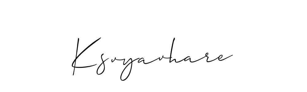 Also we have Ksvyavhare name is the best signature style. Create professional handwritten signature collection using Allison_Script autograph style. Ksvyavhare signature style 2 images and pictures png