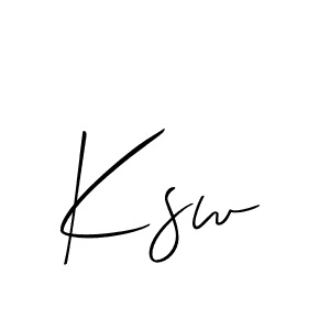 How to Draw Ksw signature style? Allison_Script is a latest design signature styles for name Ksw. Ksw signature style 2 images and pictures png