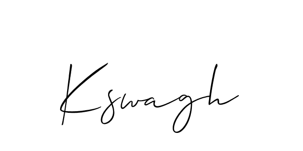 Use a signature maker to create a handwritten signature online. With this signature software, you can design (Allison_Script) your own signature for name Kswagh. Kswagh signature style 2 images and pictures png