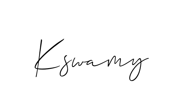 Design your own signature with our free online signature maker. With this signature software, you can create a handwritten (Allison_Script) signature for name Kswamy. Kswamy signature style 2 images and pictures png
