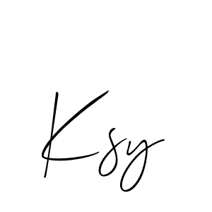 Also we have Ksy name is the best signature style. Create professional handwritten signature collection using Allison_Script autograph style. Ksy signature style 2 images and pictures png