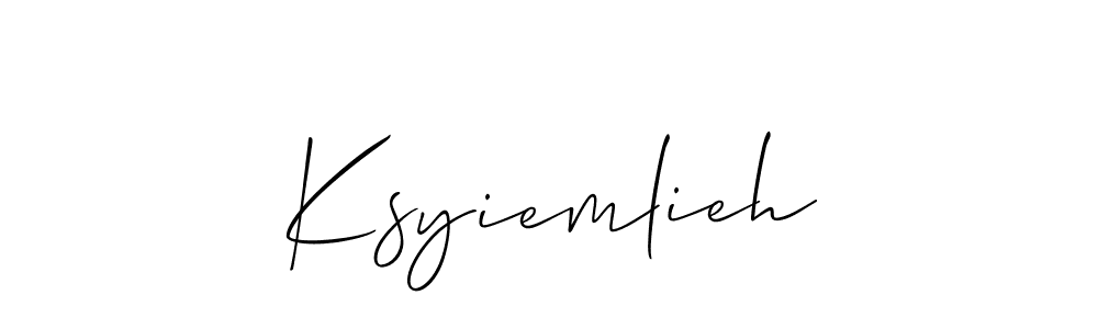 Best and Professional Signature Style for Ksyiemlieh. Allison_Script Best Signature Style Collection. Ksyiemlieh signature style 2 images and pictures png