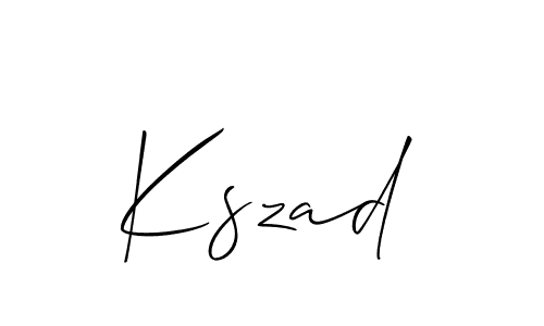 Kszad stylish signature style. Best Handwritten Sign (Allison_Script) for my name. Handwritten Signature Collection Ideas for my name Kszad. Kszad signature style 2 images and pictures png