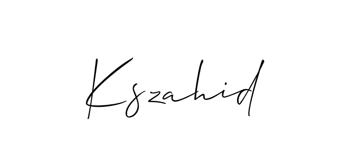 Create a beautiful signature design for name Kszahid. With this signature (Allison_Script) fonts, you can make a handwritten signature for free. Kszahid signature style 2 images and pictures png