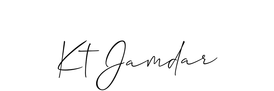 Make a short Kt Jamdar signature style. Manage your documents anywhere anytime using Allison_Script. Create and add eSignatures, submit forms, share and send files easily. Kt Jamdar signature style 2 images and pictures png