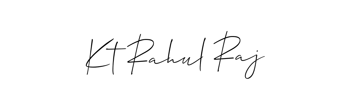 How to make Kt Rahul Raj signature? Allison_Script is a professional autograph style. Create handwritten signature for Kt Rahul Raj name. Kt Rahul Raj signature style 2 images and pictures png