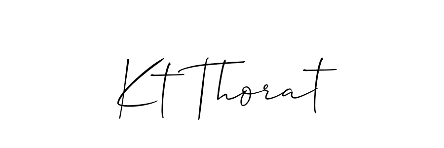 Make a short Kt Thorat signature style. Manage your documents anywhere anytime using Allison_Script. Create and add eSignatures, submit forms, share and send files easily. Kt Thorat signature style 2 images and pictures png