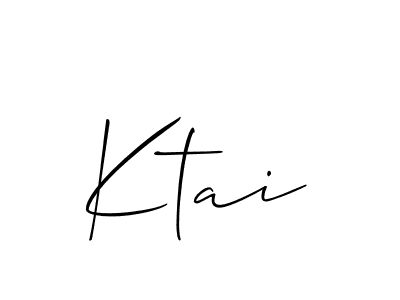 The best way (Allison_Script) to make a short signature is to pick only two or three words in your name. The name Ktai include a total of six letters. For converting this name. Ktai signature style 2 images and pictures png