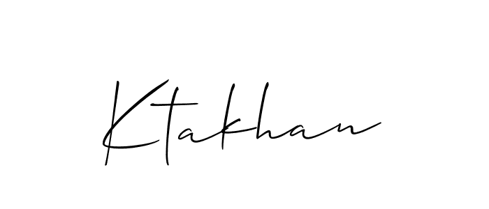 How to Draw Ktakhan signature style? Allison_Script is a latest design signature styles for name Ktakhan. Ktakhan signature style 2 images and pictures png