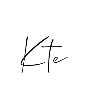 Make a beautiful signature design for name Kte. With this signature (Allison_Script) style, you can create a handwritten signature for free. Kte signature style 2 images and pictures png