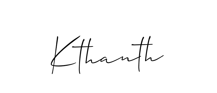 Similarly Allison_Script is the best handwritten signature design. Signature creator online .You can use it as an online autograph creator for name Kthanth. Kthanth signature style 2 images and pictures png