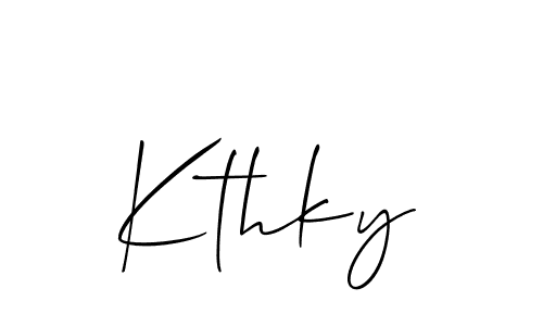 You should practise on your own different ways (Allison_Script) to write your name (Kthky) in signature. don't let someone else do it for you. Kthky signature style 2 images and pictures png