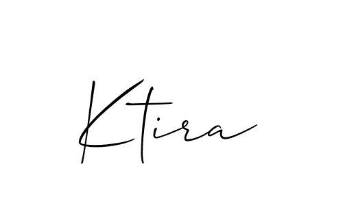 Similarly Allison_Script is the best handwritten signature design. Signature creator online .You can use it as an online autograph creator for name Ktira. Ktira signature style 2 images and pictures png