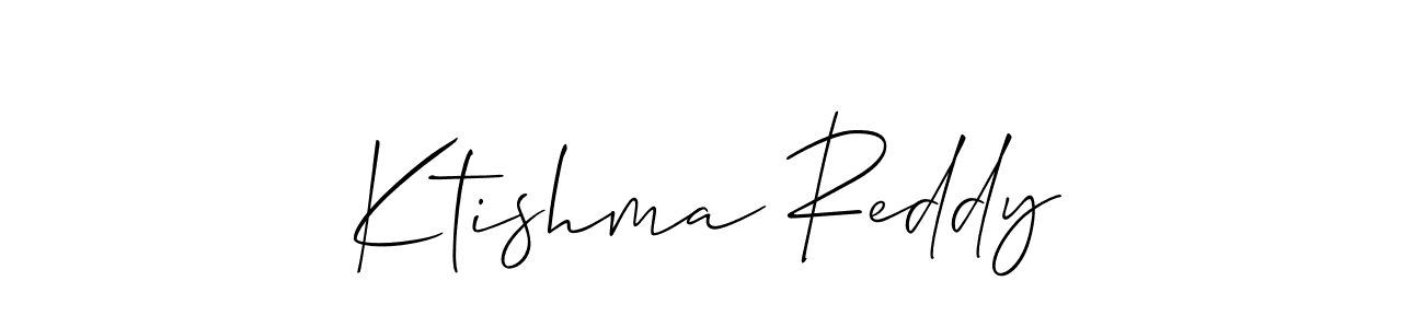 Similarly Allison_Script is the best handwritten signature design. Signature creator online .You can use it as an online autograph creator for name Ktishma Reddy. Ktishma Reddy signature style 2 images and pictures png