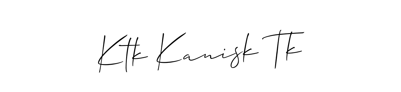 Once you've used our free online signature maker to create your best signature Allison_Script style, it's time to enjoy all of the benefits that Ktk Kanisk Tk name signing documents. Ktk Kanisk Tk signature style 2 images and pictures png