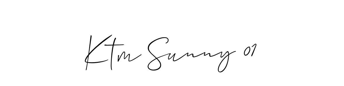 Use a signature maker to create a handwritten signature online. With this signature software, you can design (Allison_Script) your own signature for name Ktm Sunny 01. Ktm Sunny 01 signature style 2 images and pictures png