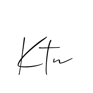 Make a beautiful signature design for name Ktn. With this signature (Allison_Script) style, you can create a handwritten signature for free. Ktn signature style 2 images and pictures png