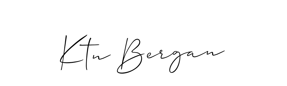 Make a beautiful signature design for name Ktn Bergan. Use this online signature maker to create a handwritten signature for free. Ktn Bergan signature style 2 images and pictures png