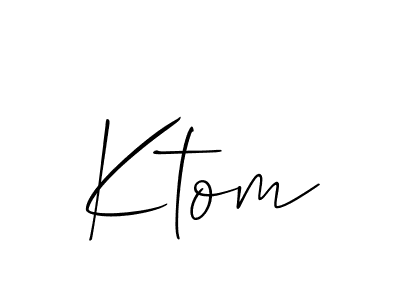 if you are searching for the best signature style for your name Ktom. so please give up your signature search. here we have designed multiple signature styles  using Allison_Script. Ktom signature style 2 images and pictures png