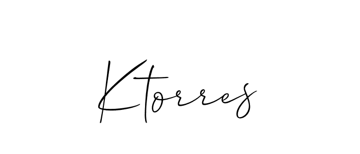 Design your own signature with our free online signature maker. With this signature software, you can create a handwritten (Allison_Script) signature for name Ktorres. Ktorres signature style 2 images and pictures png