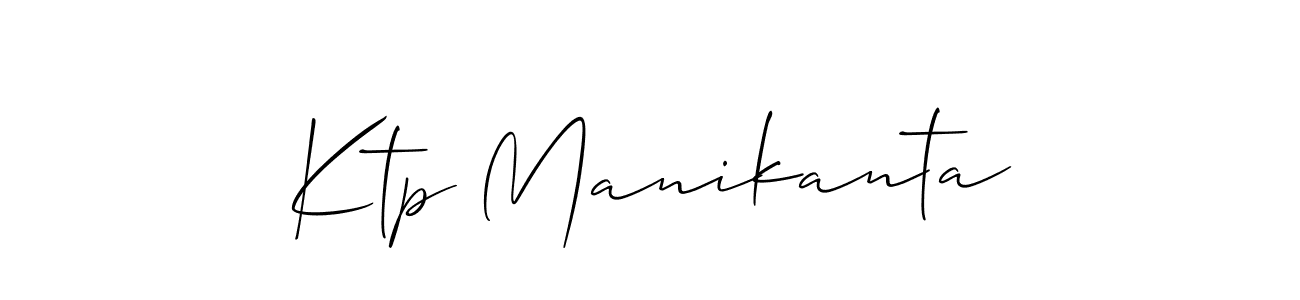 Make a beautiful signature design for name Ktp Manikanta. With this signature (Allison_Script) style, you can create a handwritten signature for free. Ktp Manikanta signature style 2 images and pictures png
